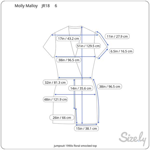 jumpsuit 1990s floral smocked top cottagecore pink yellow purple - Picture 3 of 10